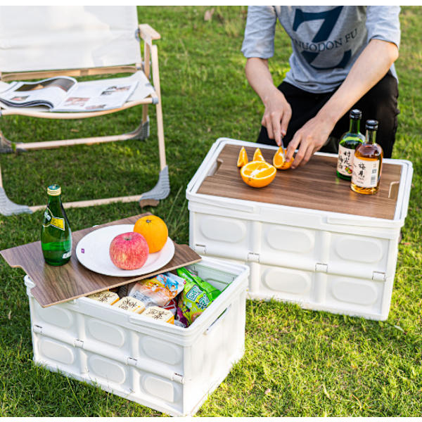 Trunk Organizer för campingutrustning för picknick White 39*27*21cm