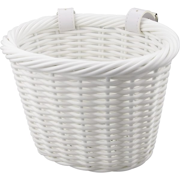 Vävd Mini Cykelkorg för Barncykel Styre White