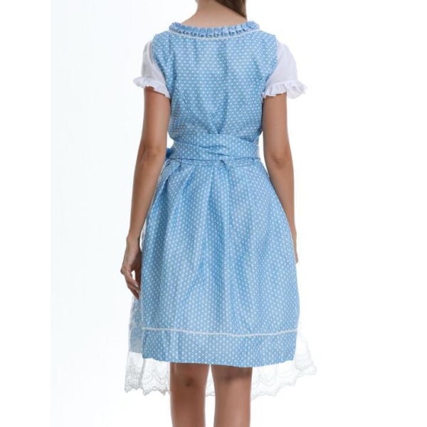 Blå Oktoberfest-kjole for kvinner 4XL