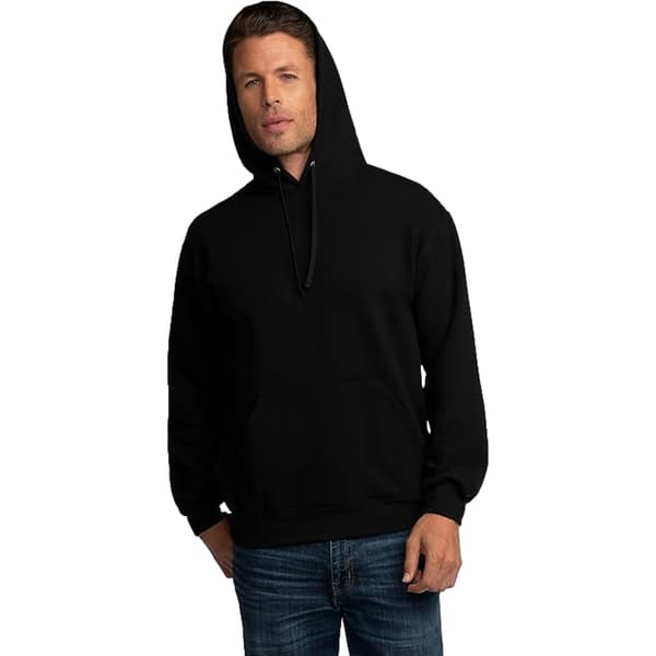 Hettegenser i ensfarget design for menn Black S