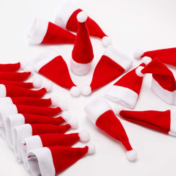 20 Stycken Mini Julhattar Jul Bestick Bordsservis Hållare