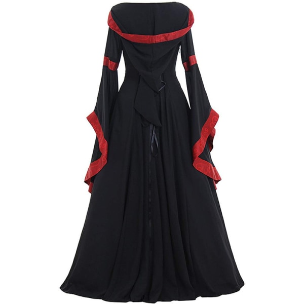 Klänningar i viktoriansk renässans för kvinnor black 4XL
