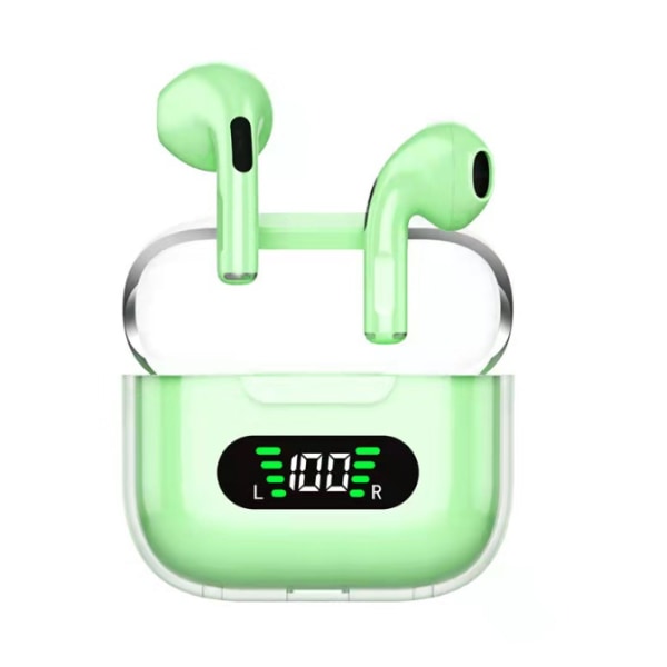 Kreativt nytt trådlöst Bluetooth -headset Transparent Space green