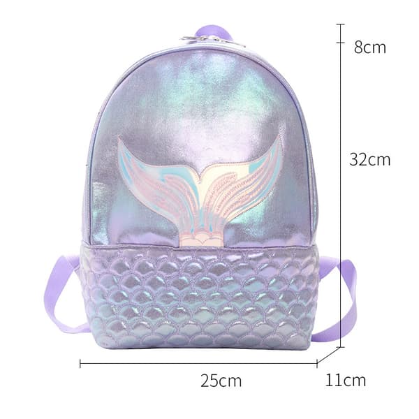 Havfrue Barnesegg, Glitrende Sekk for Jenter purple