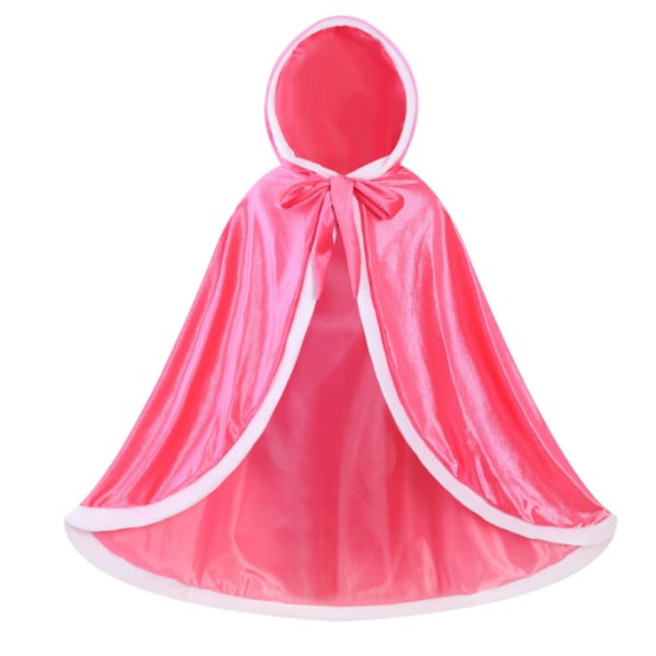 Girls Dress Up Hodded Cape Kostym för Princess Cloaks pink 150