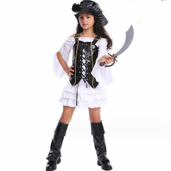 Halloween-piratdräkt för flickor M