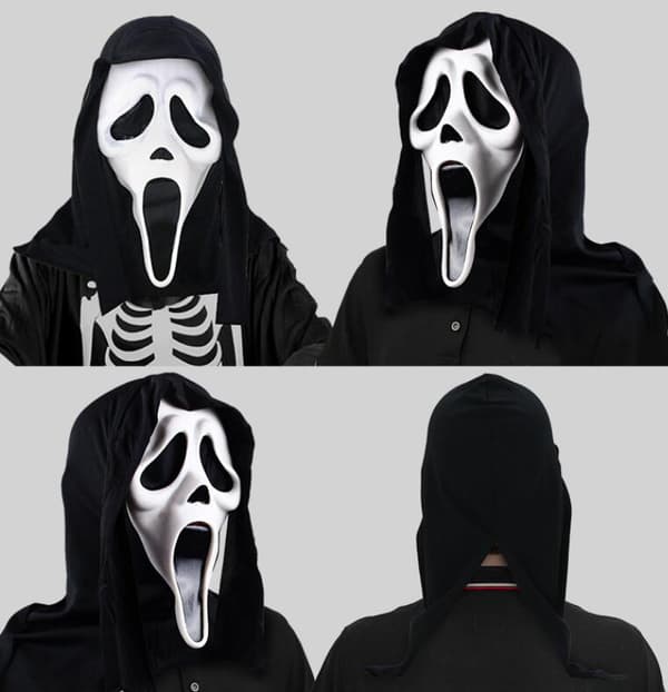 Halloween Horror Maske Hodeplagg For Voksne Style1