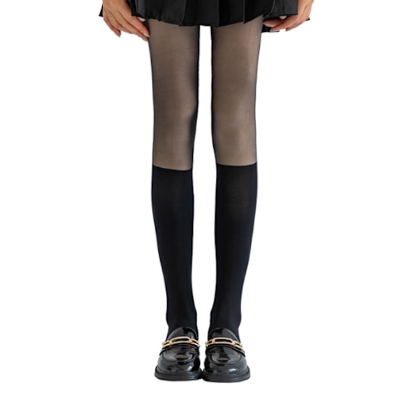 Mock Thigh High Strumpor Höga strumpor för kvinnor black2