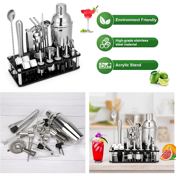 14oz Cocktail Shaker Bar Set, 17 delar