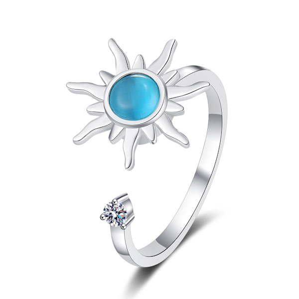 Guldångest Ring för kvinnor, Fidget Ringar för Ångest för Kvinnor Style4
