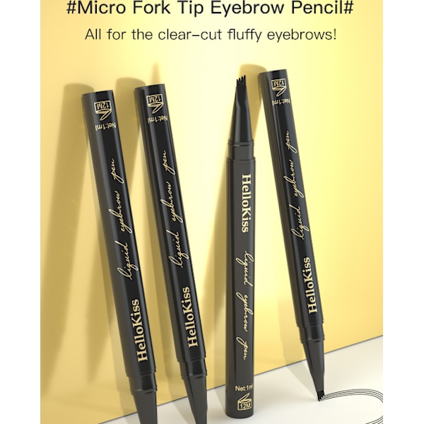 Øjenbrynblyant med Mikro-Gaffelspidsapplikator Dark Brown