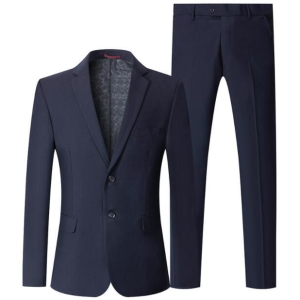 Män Slim Fit Suit Blazer Klänning Business Bröllopsfest navy blue S