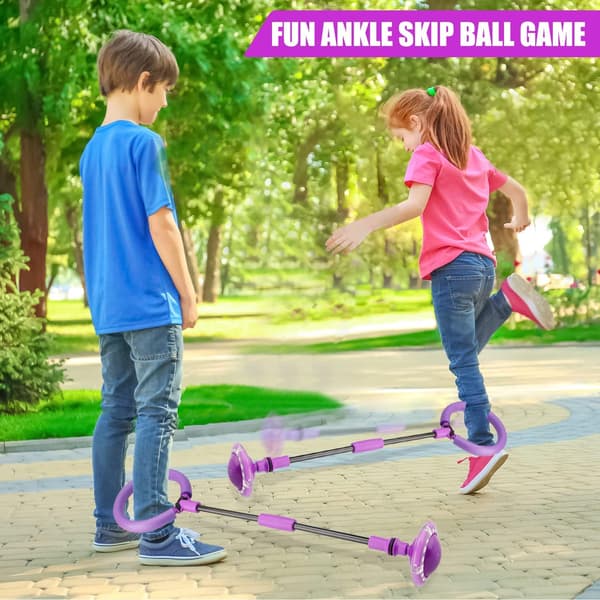 Hoppa Boll med Blinkande Hjul för Barn, Vikbar Purple