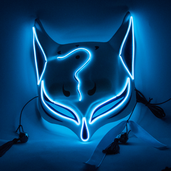Fox Mask för män Kvinnor Halloween Kostym Prop blue
