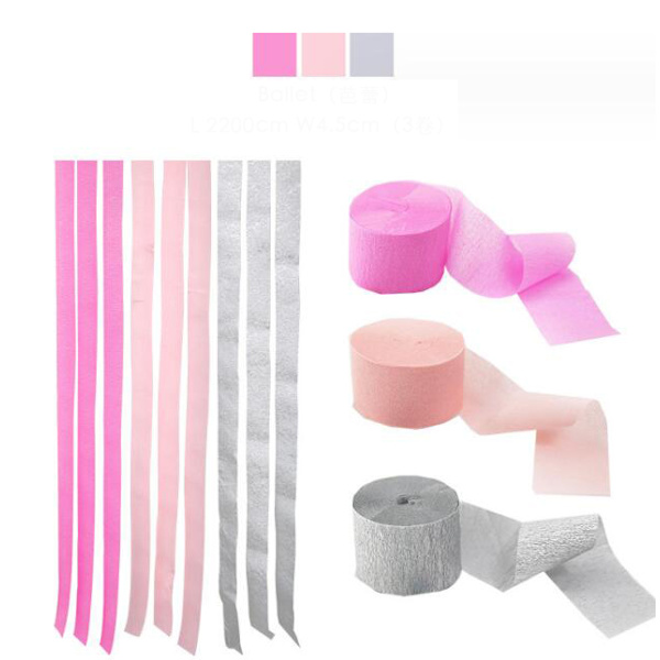 3 kpl Syntymäpäiväjuhlan Taustakoriste Crinkle Paper Ballet