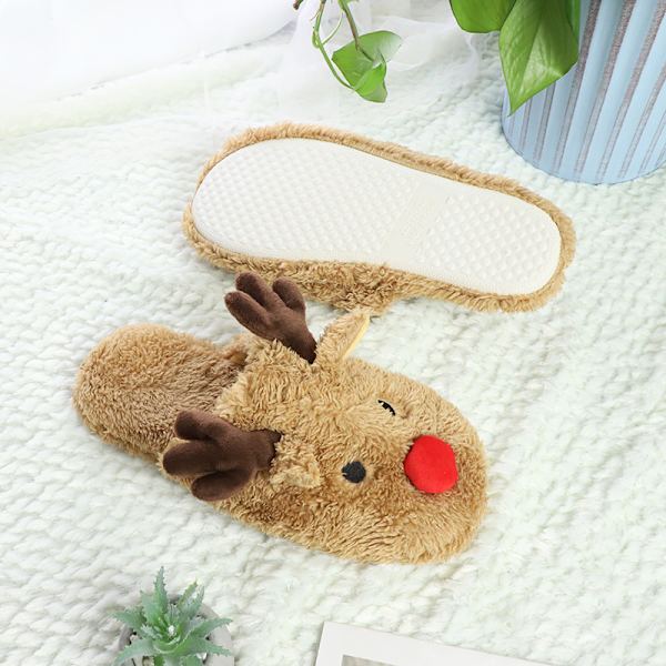 Varma Fleece Reindeer Inneskor för Kvinnor 40/41