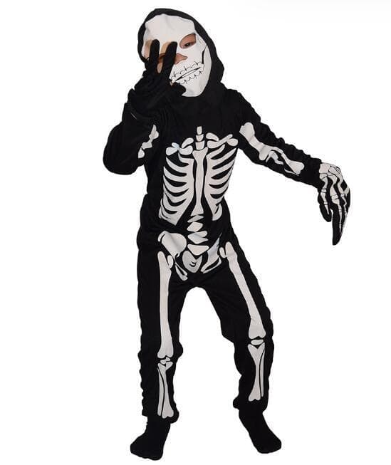 Halloween Barnkostym för Barn - Skelett Spöke L