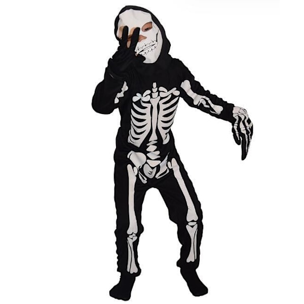 Halloween Barnkostym för Barn - Skelett Spöke M