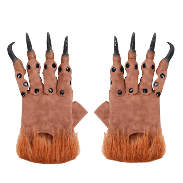 Halloween Claw Gloves Halloween Costume Dragon Gloves brown