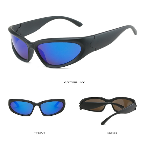 Polariserade solglasögon för kvinnor, premium modesolglasögon black blue