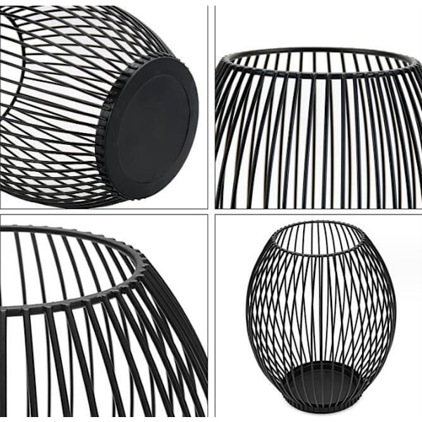 Ljusstake i Matt Svart Metalltråd S