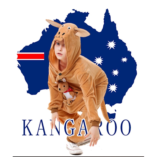 Halloween Barnkläder för Barn - Hoppande Joey Känguru Fancy Dress Kostym M 