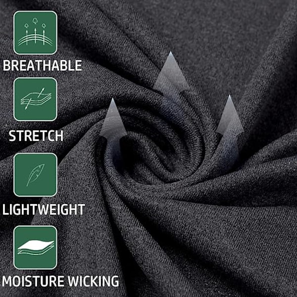 Mænds Langærmet Trøje med Lynlås - Hurtigtørrende Sweatshirt Black M