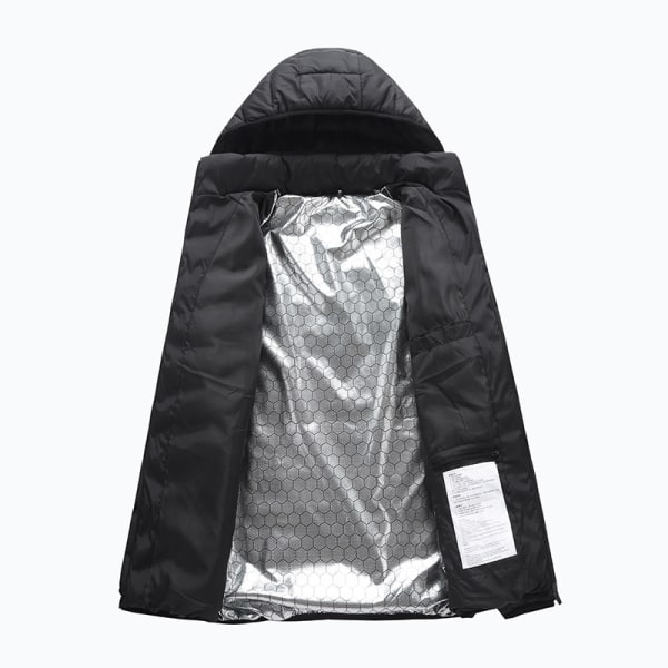 Oppvarmede jakker for menn Oppvarmede vinterjakker hettegenser XL