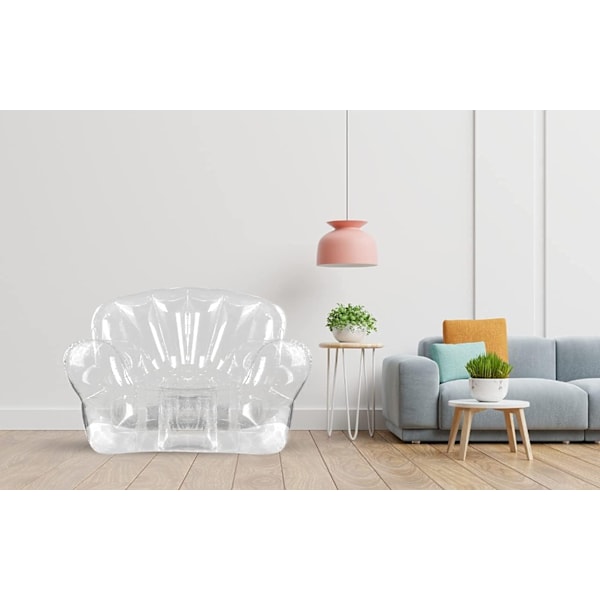 Oppustelig Stol Transparent Klar Blæs Op Sofa Sæde
