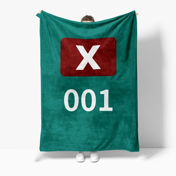 Squid Game-inspireret Tæppe, Blødt Fleece-Tæppe til Fans No.001 XS