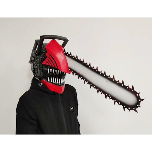 Halloween Chainsaw Man -lateksipää M