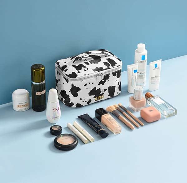 3-delt Makeup Taske Sæt i PU Læder