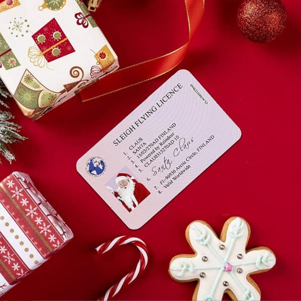 DIY Creative Santa Claus Card Flight License