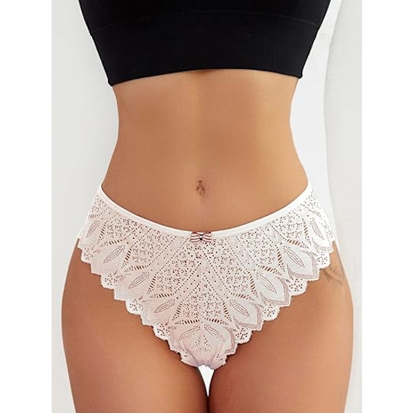 Sexiga stringtrosor för kvinnor, spetstrosor, underkläder med låg midja, 3-pack Set 1 M