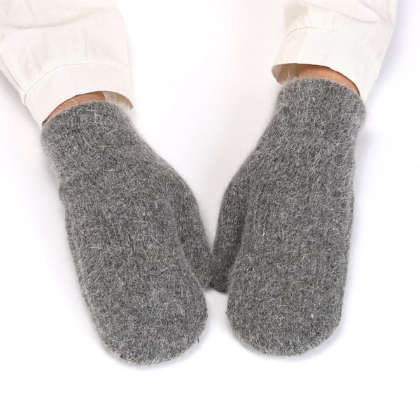 Vinterhansker for kvinner, strikkede tykke hansker Dark Grey