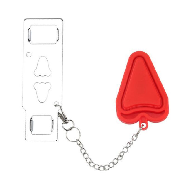 Bärbar Dörrlås Resa Anti-Stöld Dörrstopp Red 3