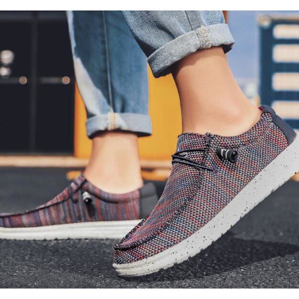 Mænds Casual Canvas Sko med En-Fods-Stigbøjle Purple 44