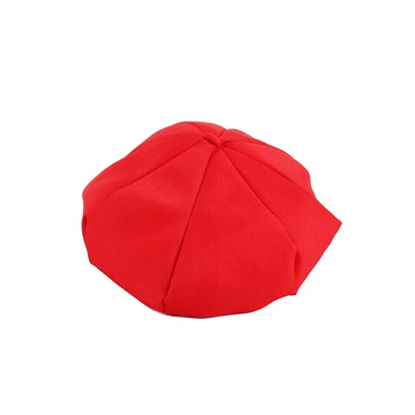 Mario broderad kostymhatt, herr röd baskerkeps Red