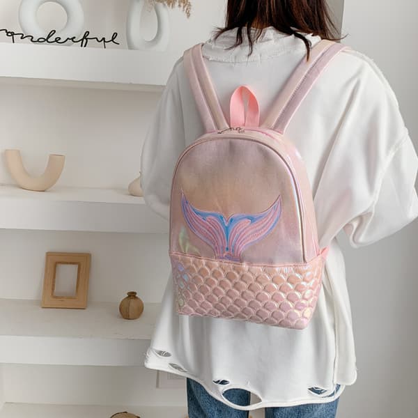 Havfrue Barnesegg, Glitrende Sekk for Jenter pink