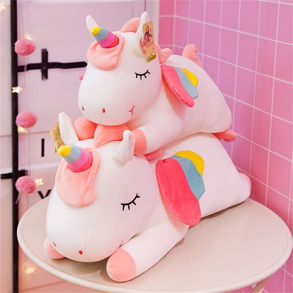 Plush Pude Dyrefigur Snuggle Pude Sød Plushet Legetøj Knusse Makker white 65cm