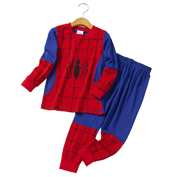 Guttekjole med lange ermer Spiderman Pyjamas Sett Q1 90cm