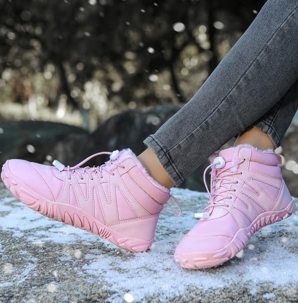 Vinterstøvler for kvinner og menn - Fôrede, varme vintersko Pink 42