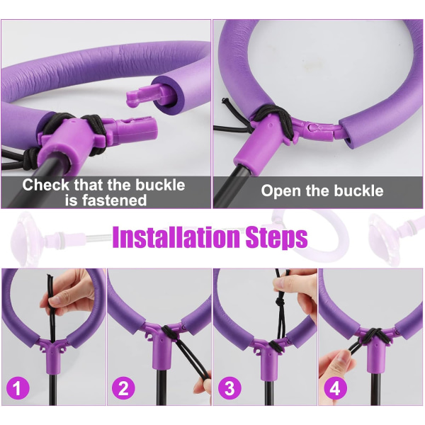Foldbare Børne Ankel Blinkende Hjul Hoppebolde Purple