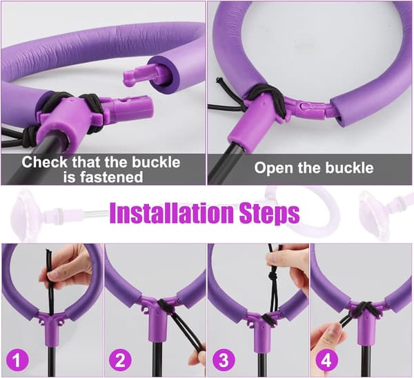 Hoppa Boll med Blinkande Hjul för Barn, Vikbar Purple