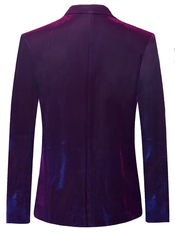 Mænds Fløjl Blazer To-Knaps Slim Fit Blazer M