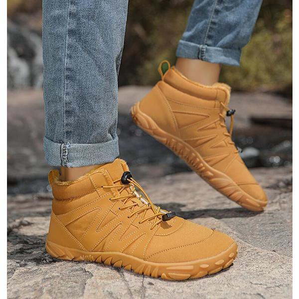 Vinterboots för kvinnor och män, fodrade varma vinterskor Yellow 45