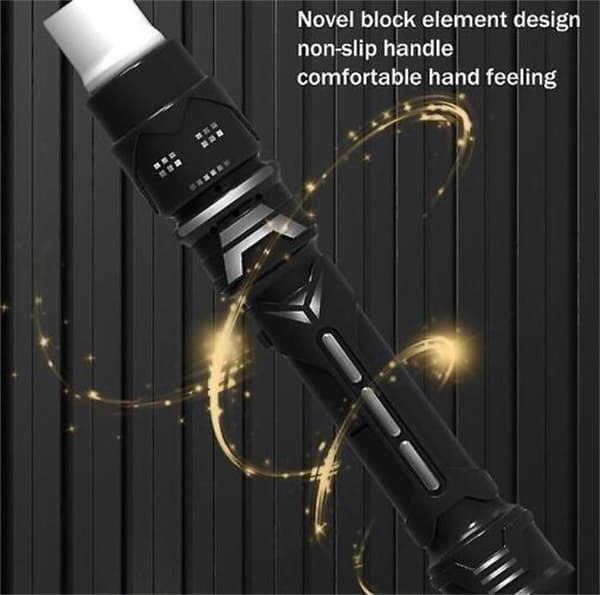 2 stk Led Teleskopisk Lys Sabel Med Lyd White