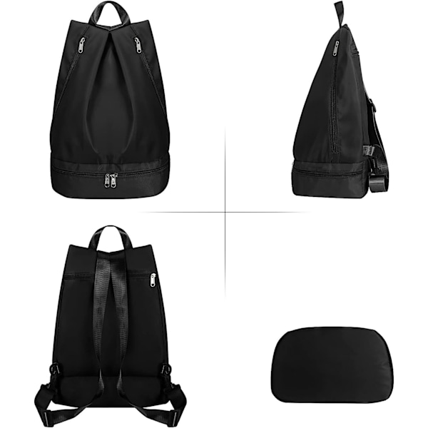 Gymryggsäck med skofack Black