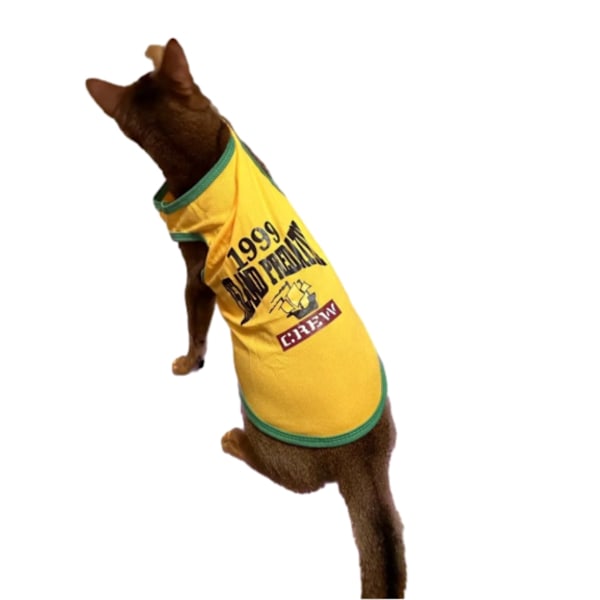Hundkläder Basket Mesh Andningsbar T-shirt yellow M