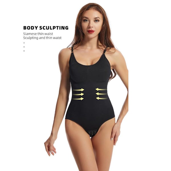 Body Shapewear för kvinnor Tummy Control Jumpsuit black M